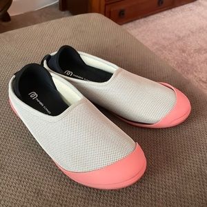 Mahabis Summer slippers with two pair outsoles - pink and black